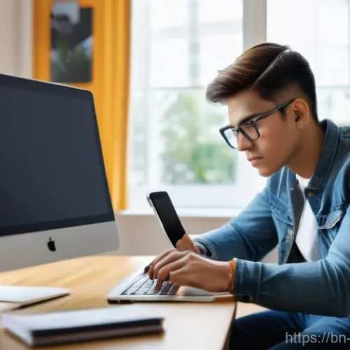사이버보안 전문가들이 자주 사용하는 용어 정리 - **Prompt 1: Phishing Alert**
    "A fully clothed young adult, gender-neutral, sits at a modern desk...