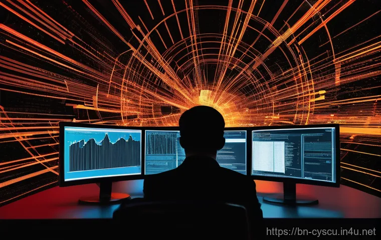 사이버보안 전문가들이 자주 사용하는 용어 정리 - **Prompt 2: Digital Fortress - Encryption and Firewall**
    "A stunning, abstract visualization of ...